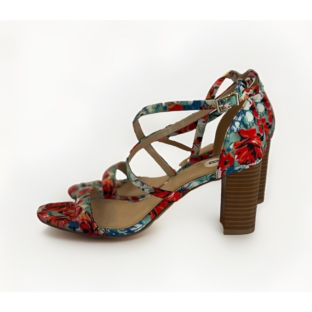 Kelly & Kate KK-DATON Floral Ankle Buckle Sandal Strappy Heels Size 8M